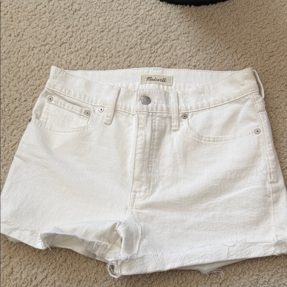 Madewell White High Rise Denim Shorts Size 29